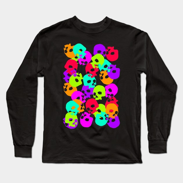 candy skull Long Sleeve T-Shirt by ArtKsenia